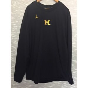 NWOT Jordan Brand Michigan Long Sleeve Shirt